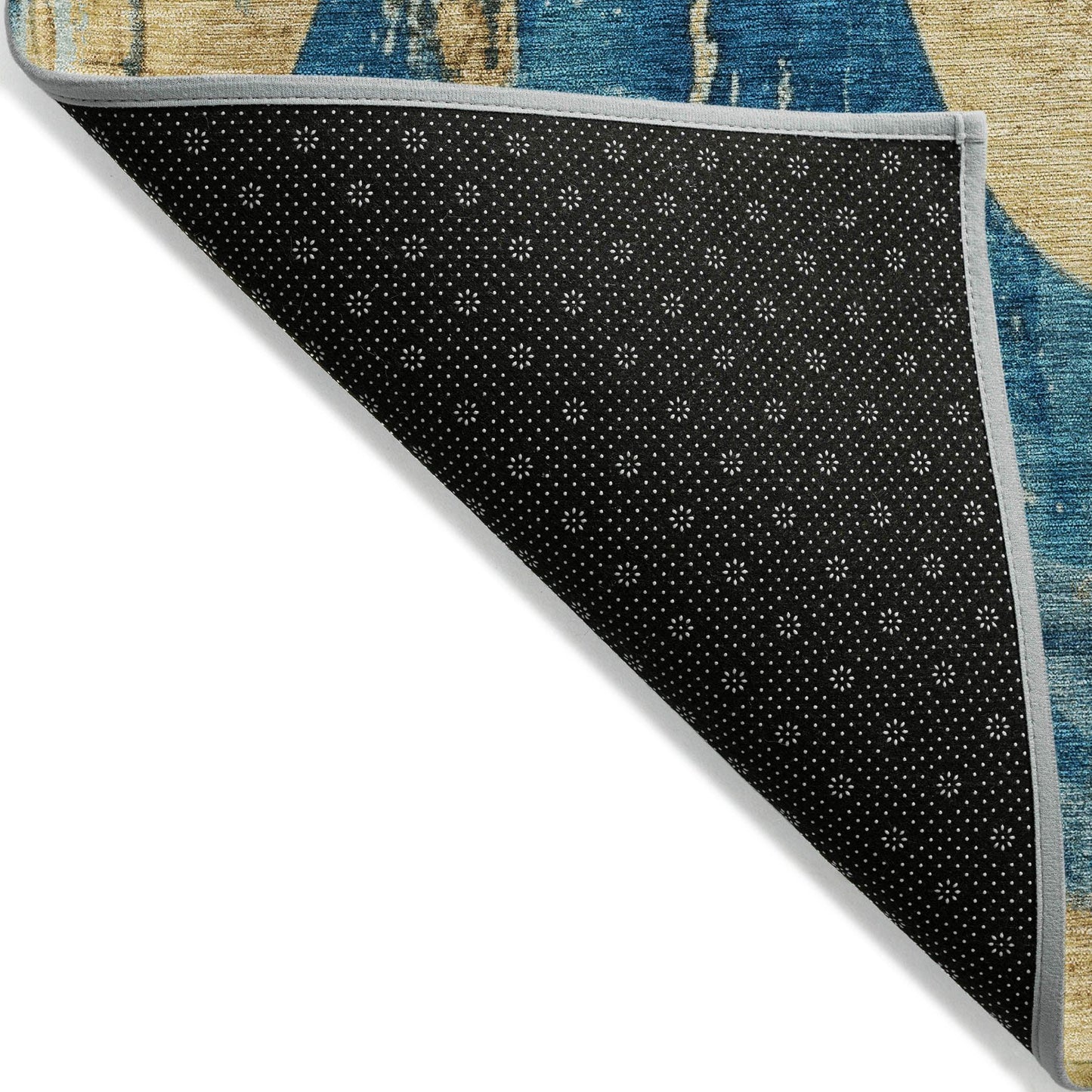 Naelara Teal Washable Indoor-Outdoor Rug