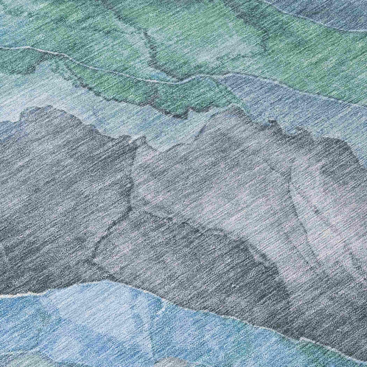 Naelien Blue Washable Indoor-Outdoor Rug