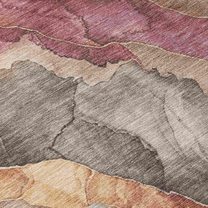 Naelien Brown Washable Indoor-Outdoor Rug