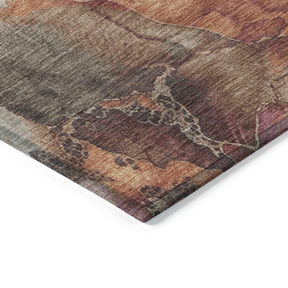 Naelien Brown Washable Indoor-Outdoor Rug