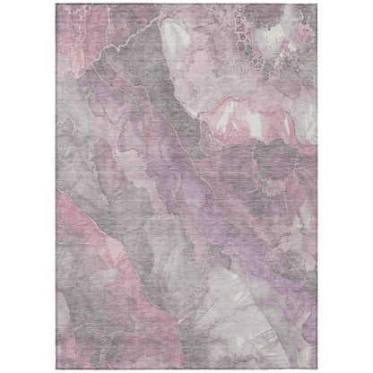 Naelien Pink Washable Indoor-Outdoor Rug