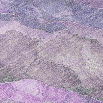 Naelien Purple Washable Indoor-Outdoor Rug