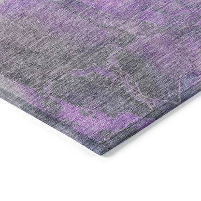 Naelien Purple Washable Indoor-Outdoor Rug