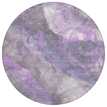 Naelien Purple Washable Indoor-Outdoor Rug