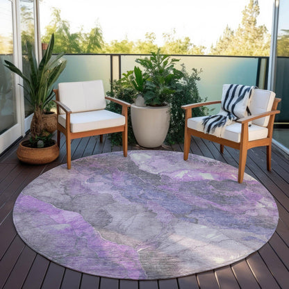 Naelien Purple Washable Indoor-Outdoor Rug