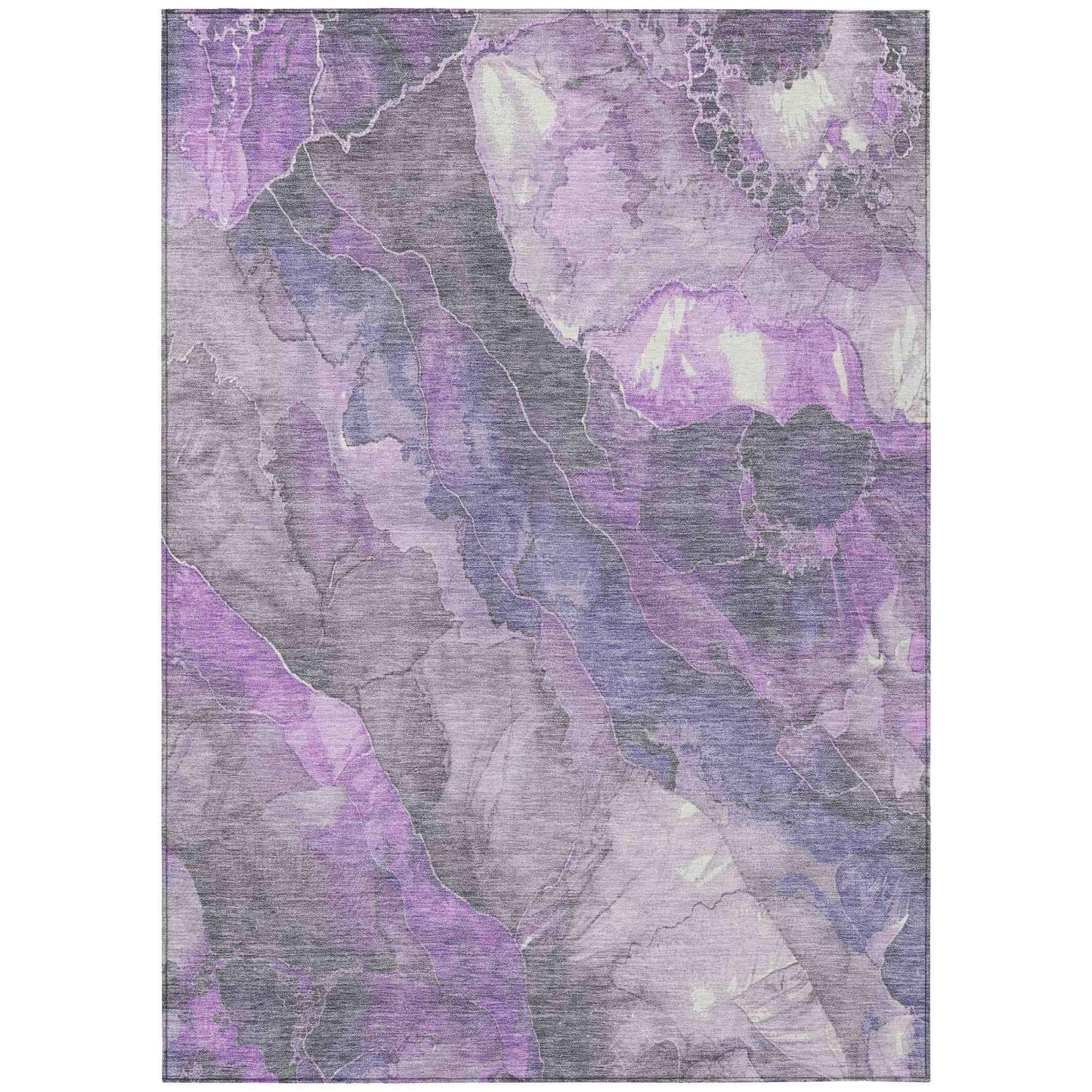 Naelien Purple Washable Indoor-Outdoor Rug