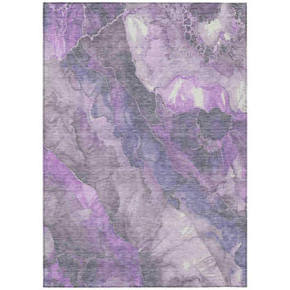 Naelien Purple Washable Indoor-Outdoor Rug