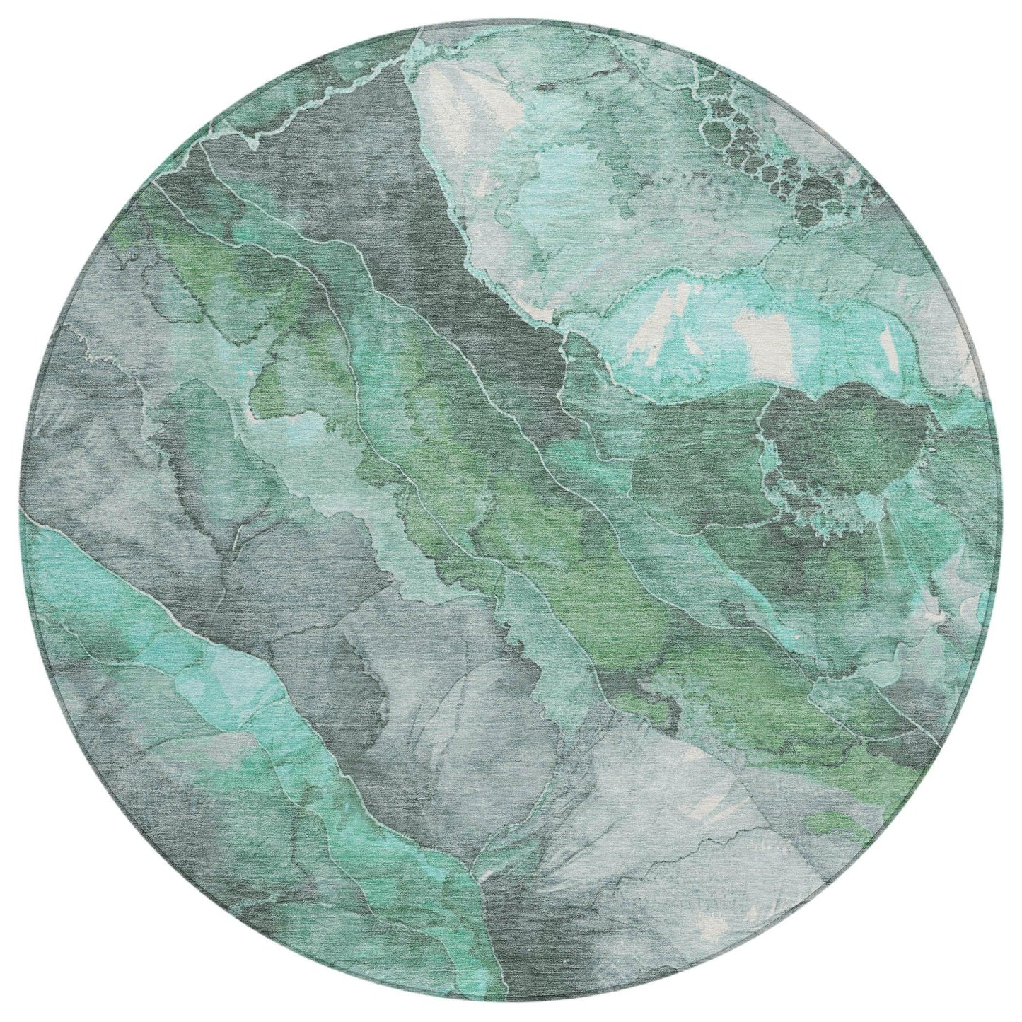 Naelien Teal Washable Indoor-Outdoor Rug