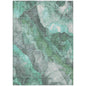 Naelien Teal Washable Indoor-Outdoor Rug