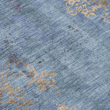 Naelion Denim Washable Indoor-Outdoor Rug