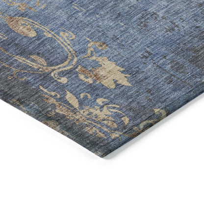 Naelion Denim Washable Indoor-Outdoor Rug