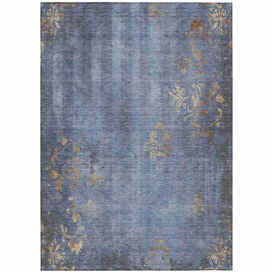 Naelion Denim Washable Indoor-Outdoor Rug