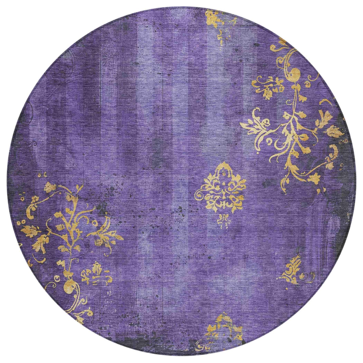 Naelion Purple Washable Indoor-Outdoor Rug