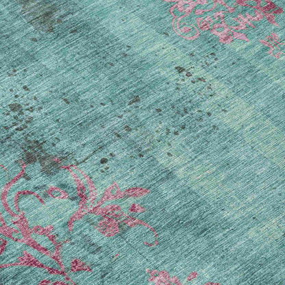 Naelion Seafoam Washable Indoor-Outdoor Rug