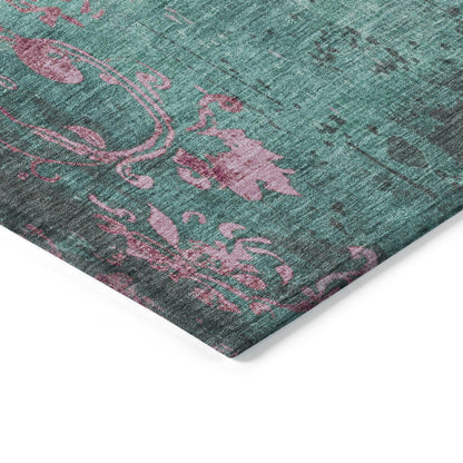Naelion Seafoam Washable Indoor-Outdoor Rug