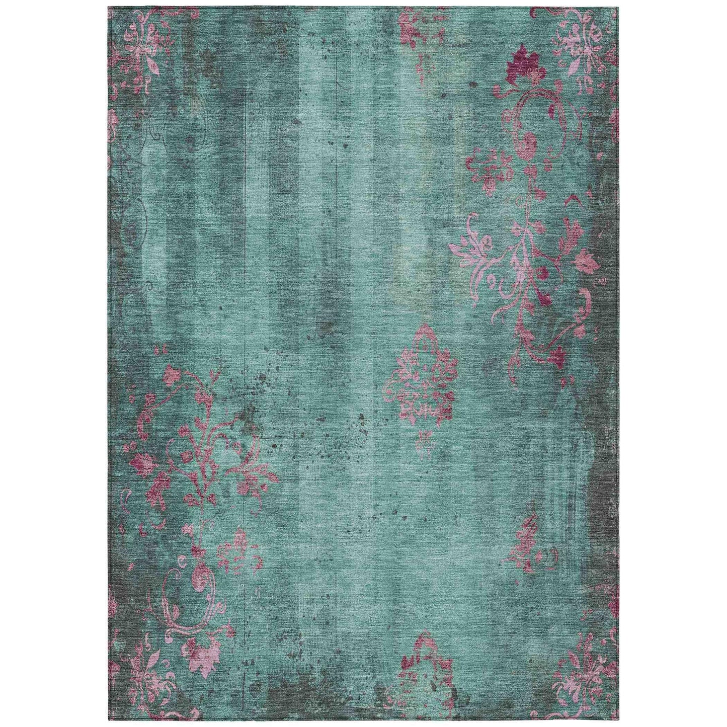 Naelion Seafoam Washable Indoor-Outdoor Rug
