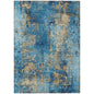 Naelira Blue Washable Indoor-Outdoor Rug
