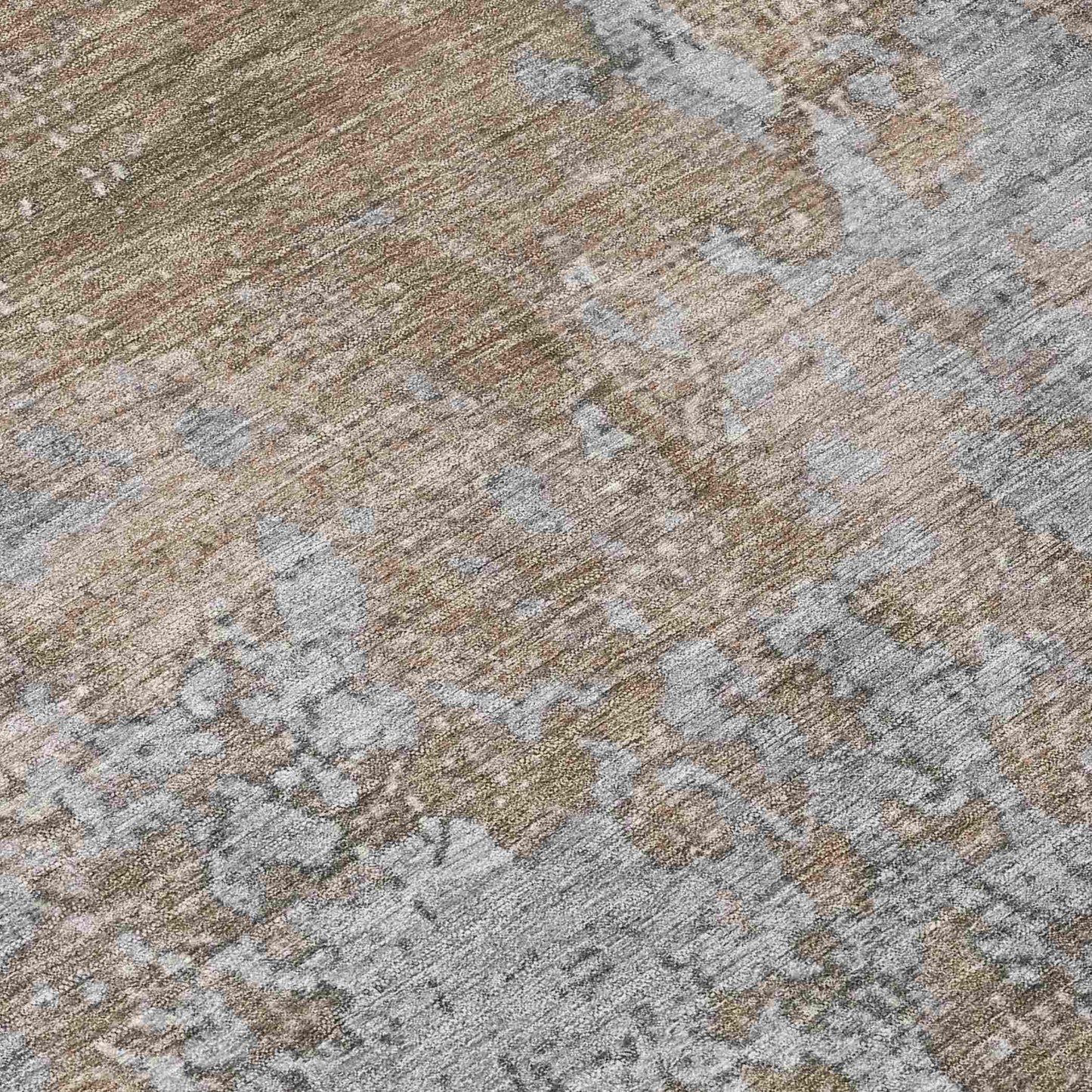 Naelira Brown Washable Indoor-Outdoor Rug