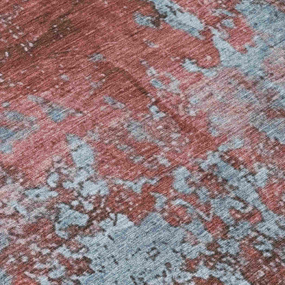 Naelira Coral Washable Indoor-Outdoor Rug