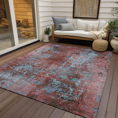 Naelira Coral Washable Indoor-Outdoor Rug