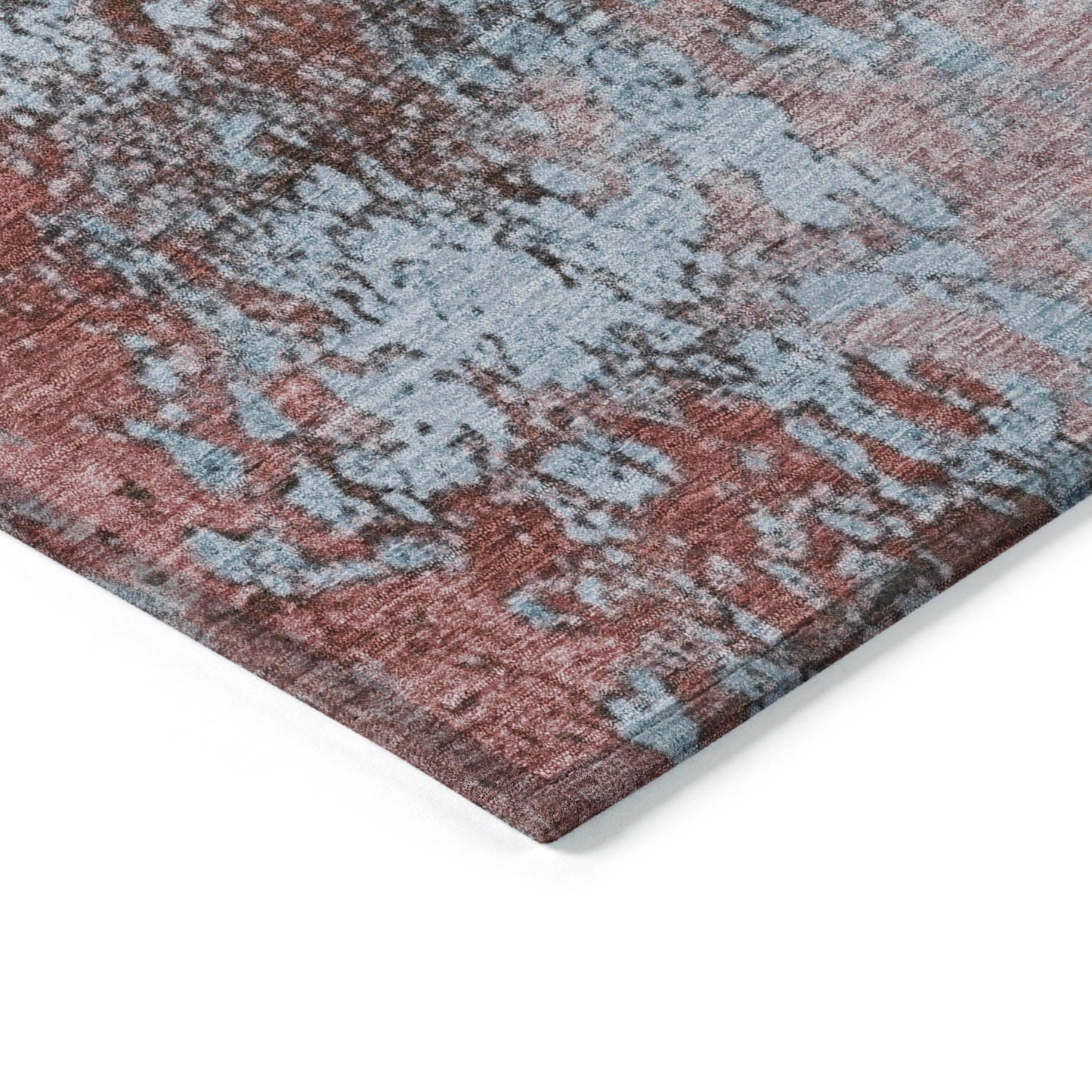 Naelira Coral Washable Indoor-Outdoor Rug