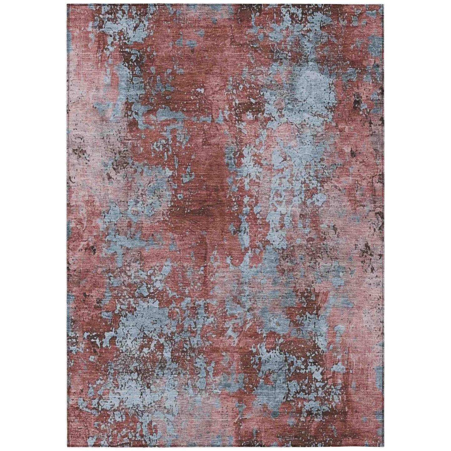 Naelira Coral Washable Indoor-Outdoor Rug