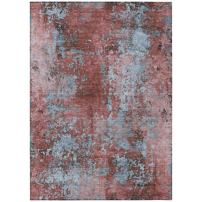 Naelira Coral Washable Indoor-Outdoor Rug