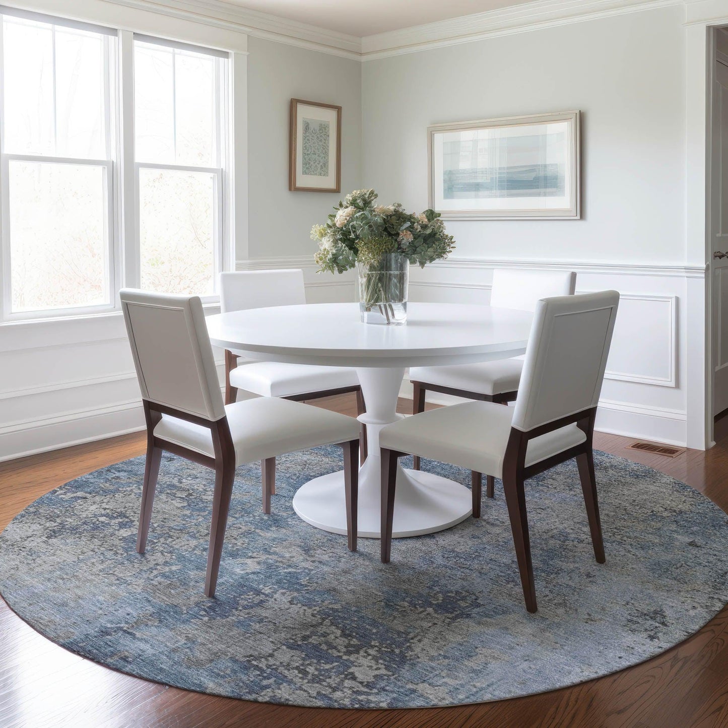 Naelira Denim Washable Indoor-Outdoor Rug