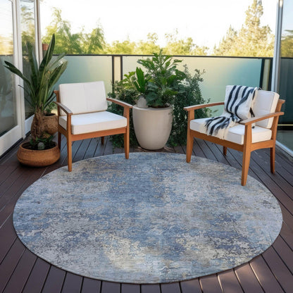Naelira Denim Washable Indoor-Outdoor Rug