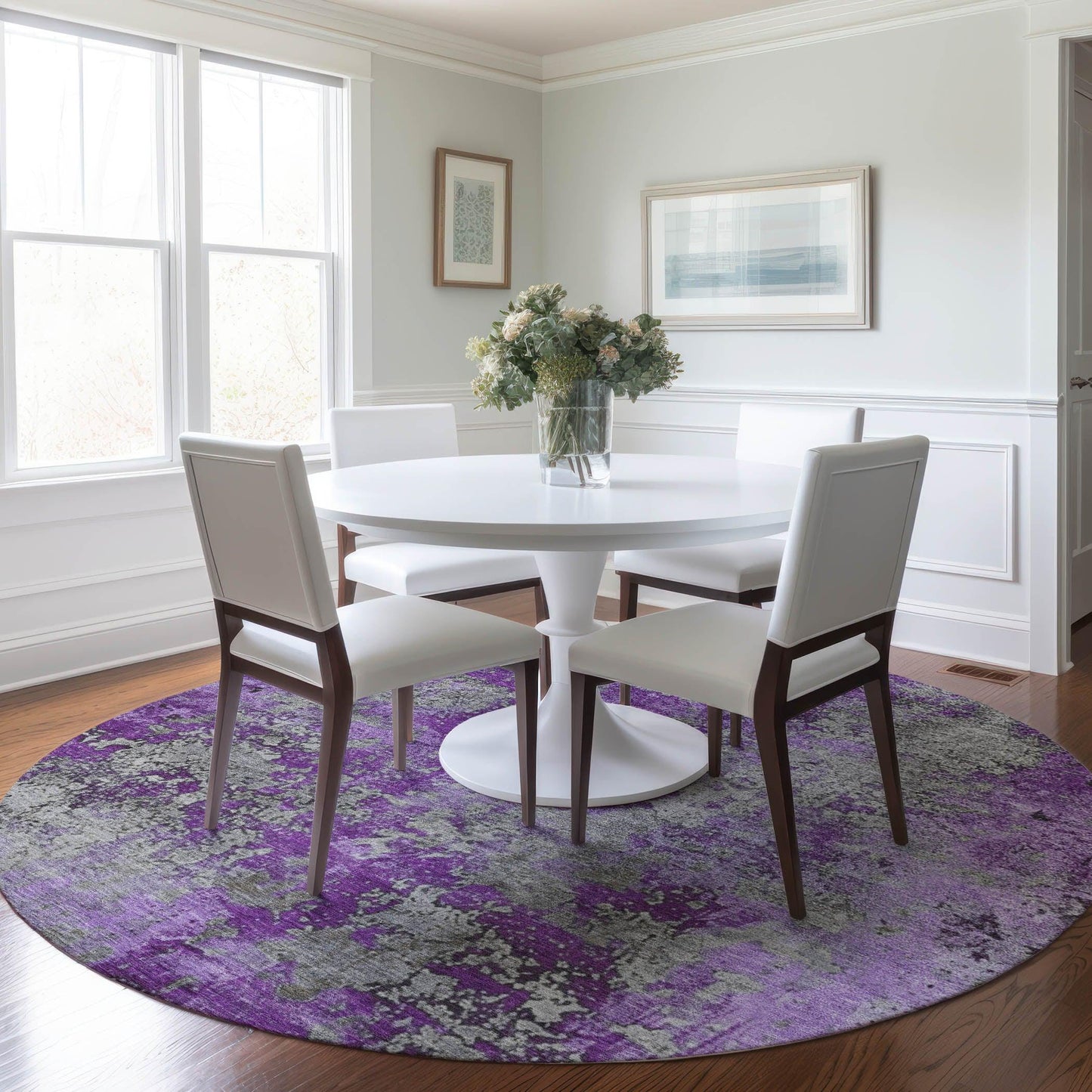 Naelira Purple Washable Indoor-Outdoor Rug