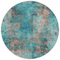 Naelira Teal Washable Indoor-Outdoor Rug