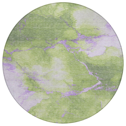 Naelius Green Washable Indoor-Outdoor Rug