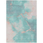 Naelius Teal Washable Indoor-Outdoor Rug