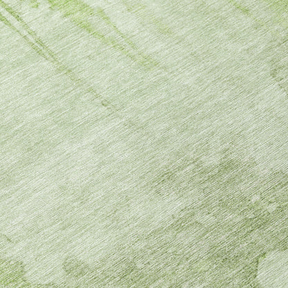 Naelon Green Washable Indoor-Outdoor Rug