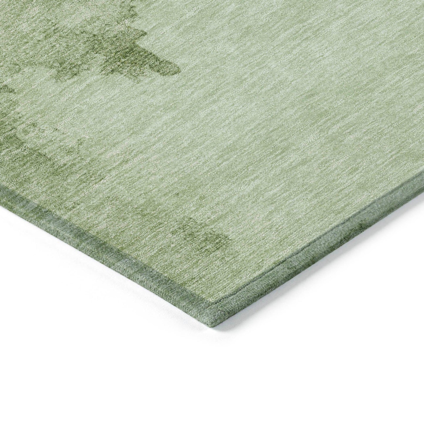 Naelon Green Washable Indoor-Outdoor Rug