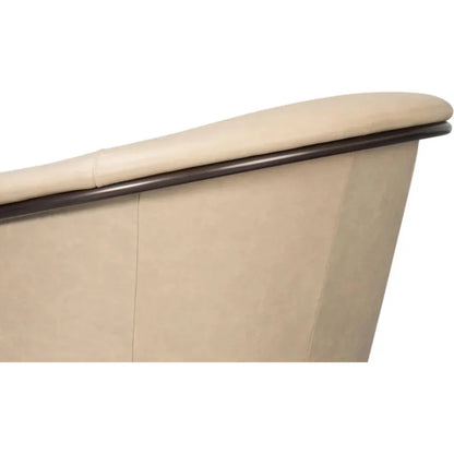 Nagel Leather Upholstery Leather Chair - LOOMLAN - Sarreid - Accent Chairs