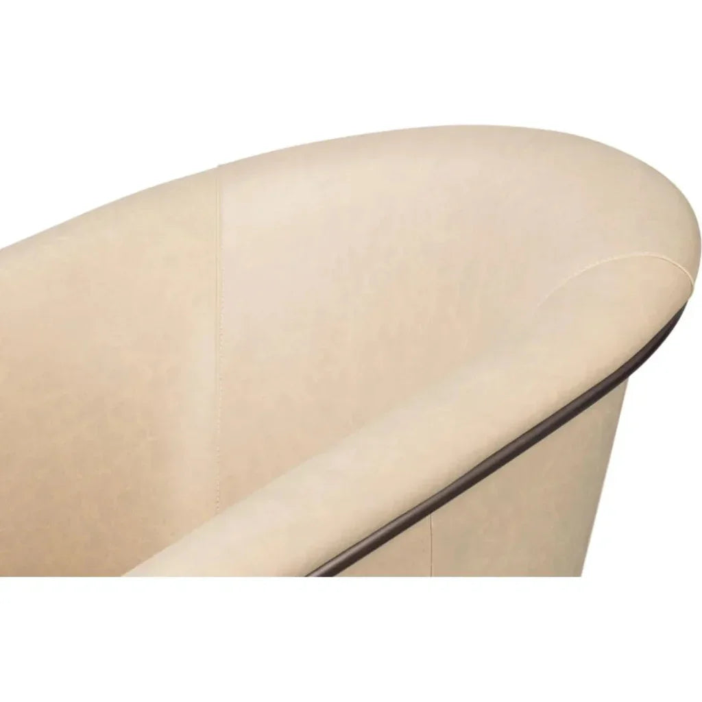 Nagel Leather Upholstery Leather Chair - LOOMLAN - Sarreid - Accent Chairs