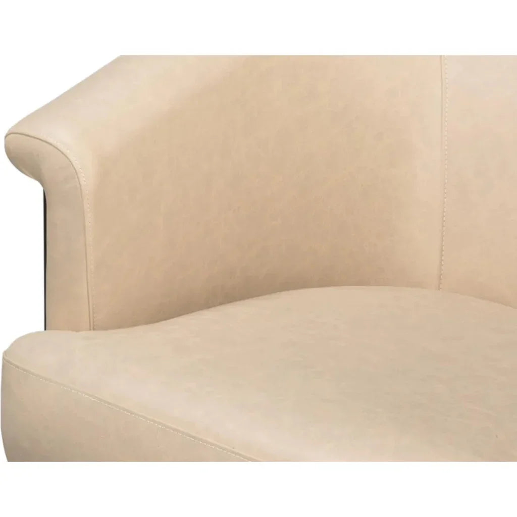Nagel Leather Upholstery Leather Chair - LOOMLAN - Sarreid - Accent Chairs