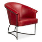 Nagel Leather Upholstery Leather Chair - LOOMLAN - Sarreid - Accent Chairs