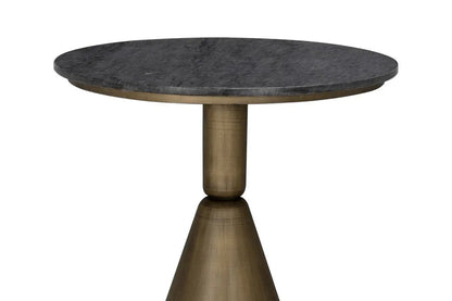 Nagoya Black Marble Top Round Side Table - LOOMLAN - Noir - Side Tables