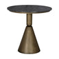 Nagoya Black Marble Top Round Side Table - LOOMLAN - Noir - Side Tables