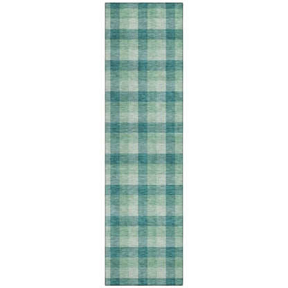 Nahlia Blue Washable Indoor-Outdoor Rug-Outdoor Rugs-LOOMLAN Rugs-2'3" x 7'6"-LOOMLAN