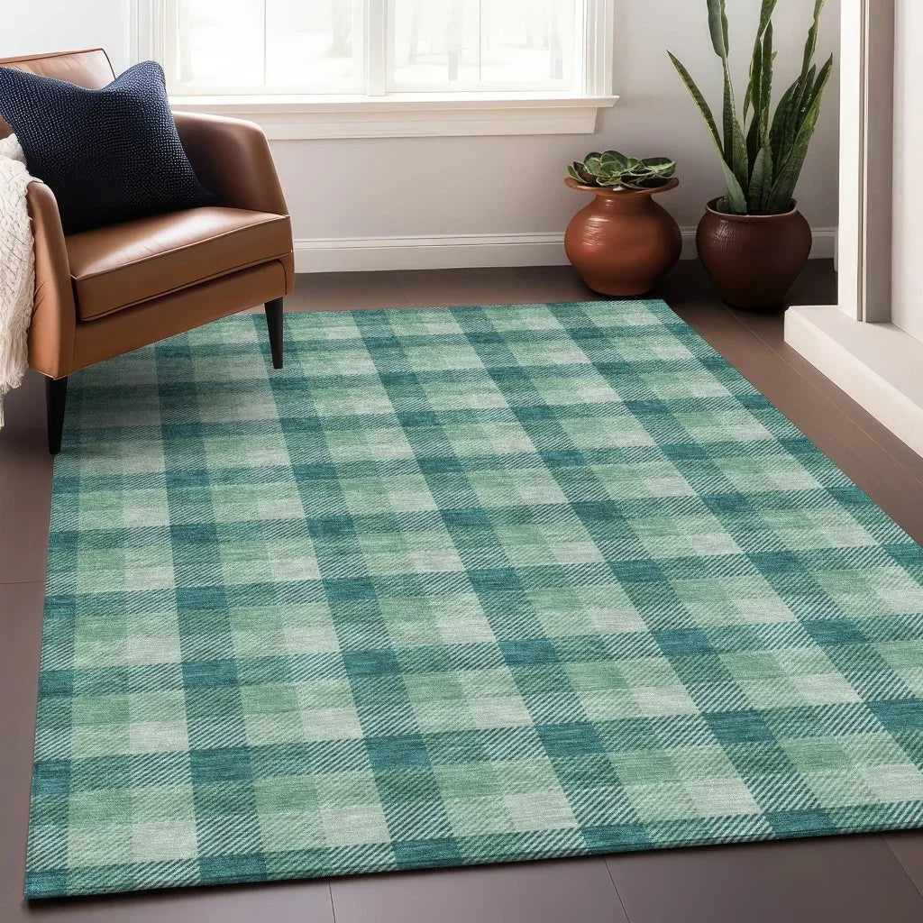 Nahlia Blue Washable Indoor-Outdoor Rug-Outdoor Rugs-LOOMLAN Rugs-LOOMLAN