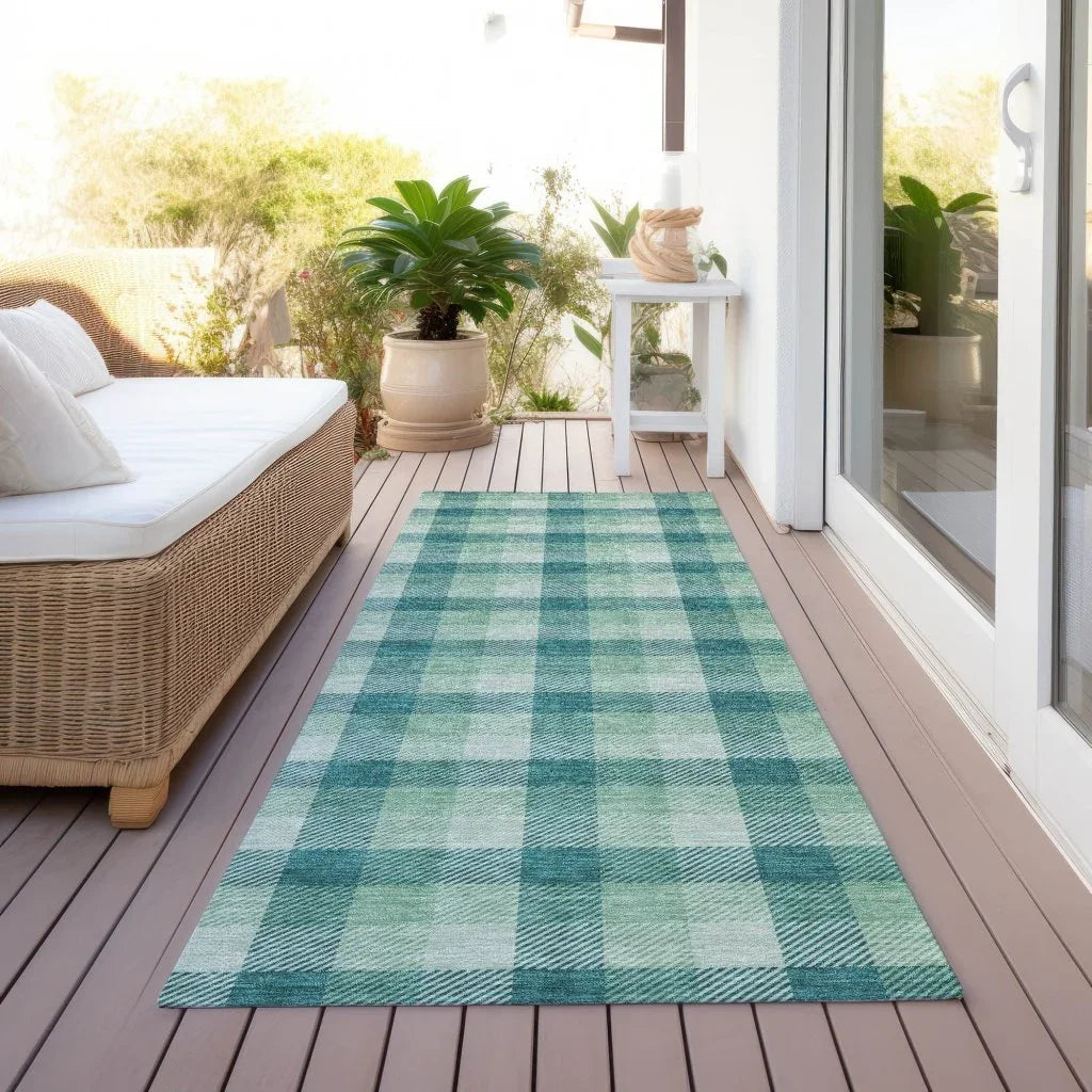 Nahlia Blue Washable Indoor-Outdoor Rug-Outdoor Rugs-LOOMLAN Rugs-LOOMLAN
