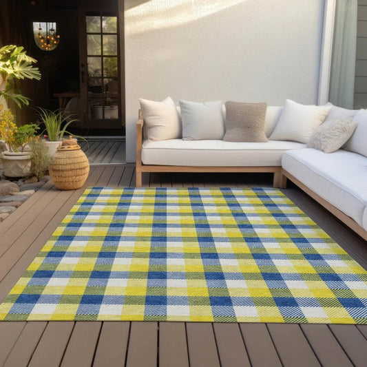 Nahlia Gold Washable Indoor-Outdoor Rug-Outdoor Rugs-LOOMLAN Rugs-LOOMLAN
