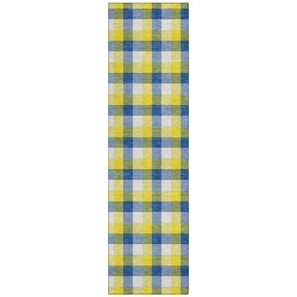 Nahlia Gold Washable Indoor-Outdoor Rug-Outdoor Rugs-LOOMLAN Rugs-2'3" x 7'6"-LOOMLAN