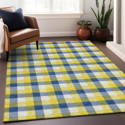 Nahlia Gold Washable Indoor-Outdoor Rug-Outdoor Rugs-LOOMLAN Rugs-LOOMLAN