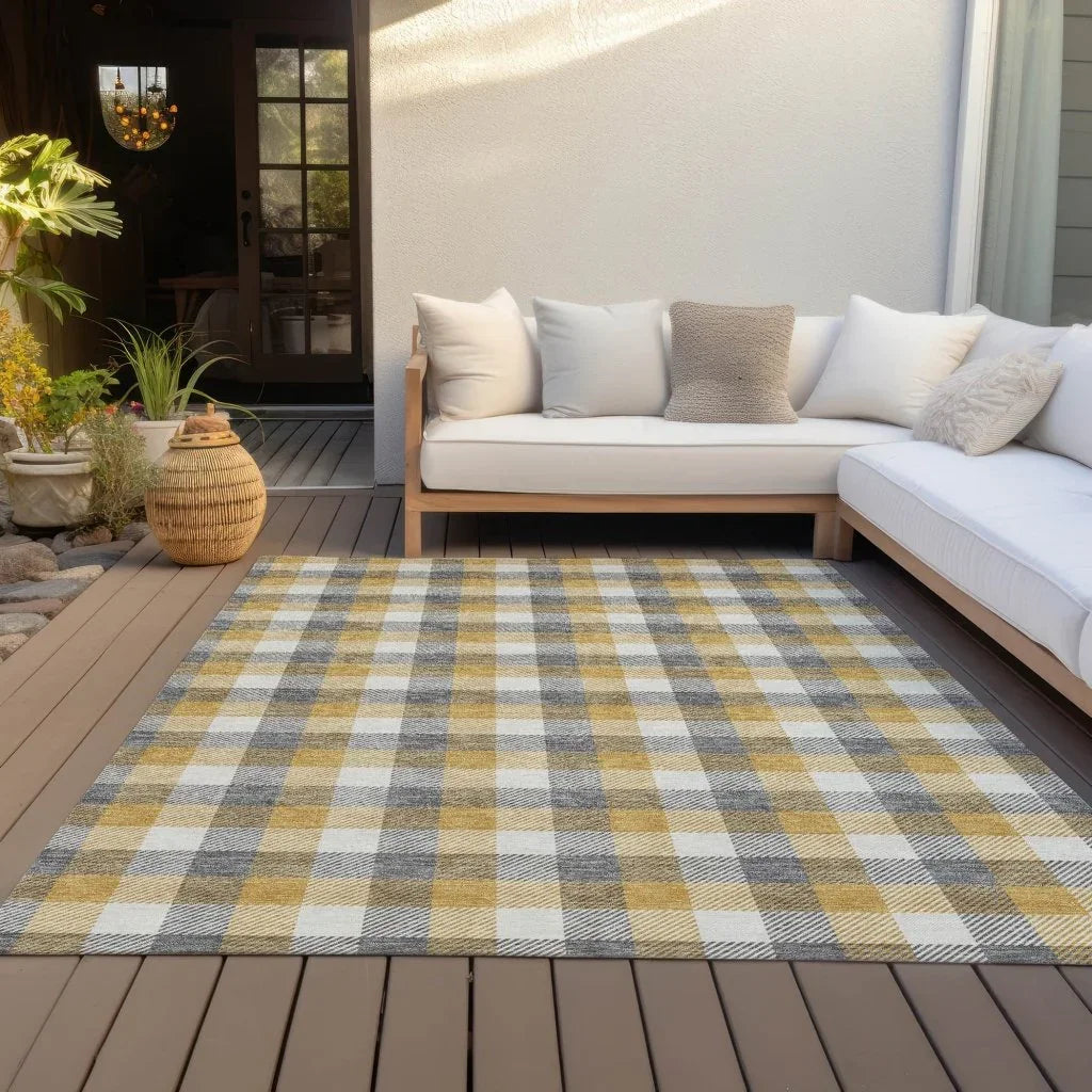Nahlia Gray Washable Indoor-Outdoor Rug-Outdoor Rugs-LOOMLAN Rugs-LOOMLAN