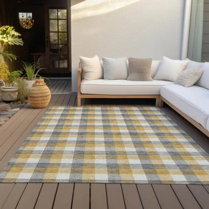 Nahlia Gray Washable Indoor-Outdoor Rug-Outdoor Rugs-LOOMLAN Rugs-LOOMLAN