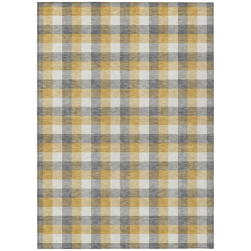 Nahlia Gray Washable Indoor-Outdoor Rug-Outdoor Rugs-LOOMLAN Rugs-2'6" x 3'10"-LOOMLAN